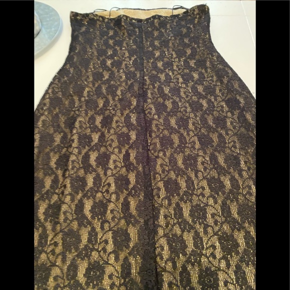 🔥🔥Rampage black lace with gold shimmer underlay tube dress Size Medium - Picture 11 of 12